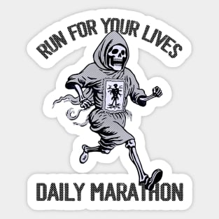 Grim Reaper's Marathon Mayhem Sticker